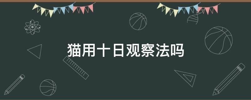 猫用十日观察法吗（猫咪10日观察法真的有用吗）