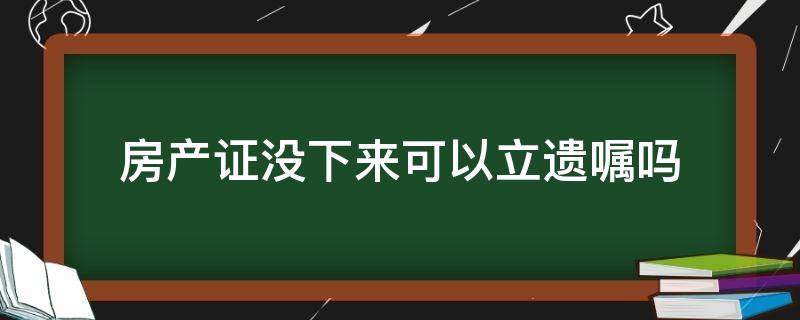 房产证没下来可以立遗嘱吗 没有房产证的房能立遗嘱吗