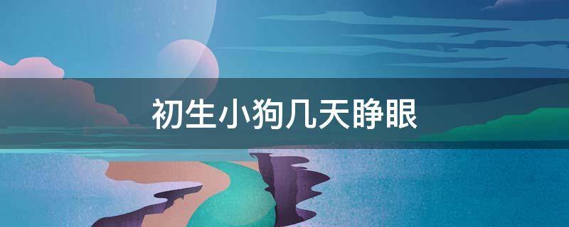 初生小狗 几天睁开眼 初生小狗几天睁眼