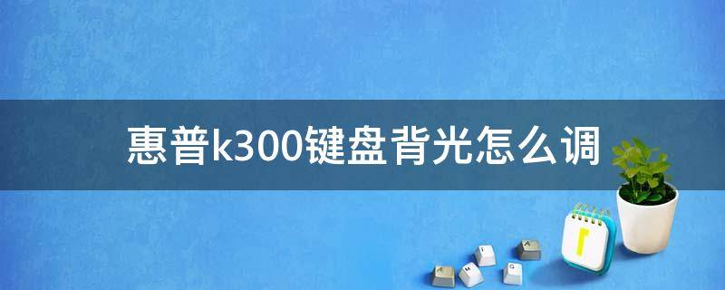 惠普k300键盘背光怎么调（惠普gk100键盘改背光）