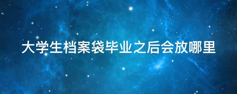 大学生档案袋毕业之后会放哪里 大学生档案袋毕业之后会放哪里档