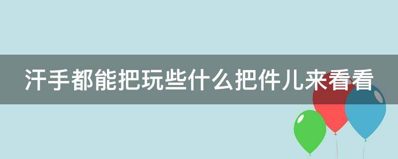 汗手都能把玩些什么把件儿来看看（汗手玩什么样的手把件）