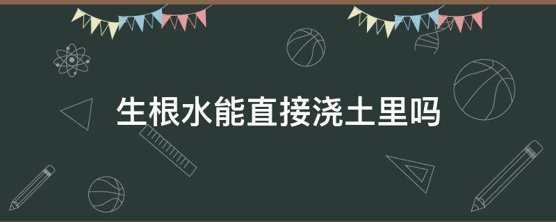 生根水能直接浇土里吗 生根水可以直接浇灌吗