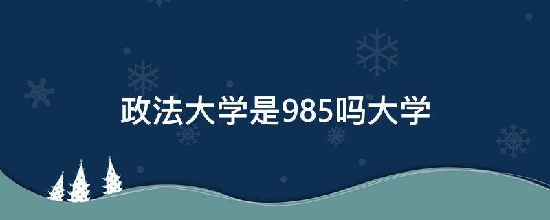 政法大学是985吗大学 政法大学哪个是985