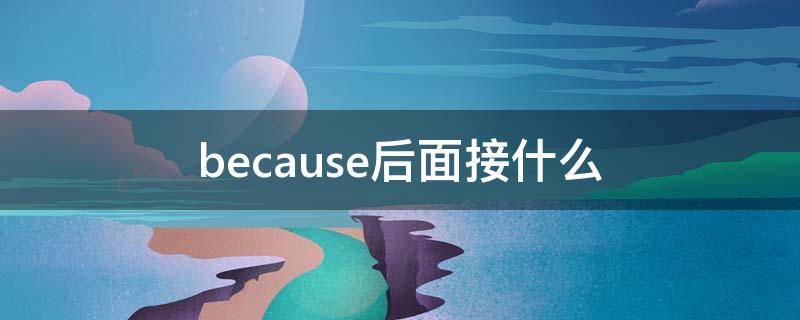 because后面接什么 because后面接什么词