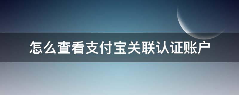 怎么查看支付宝关联认证账户 怎样查支付宝关联账户