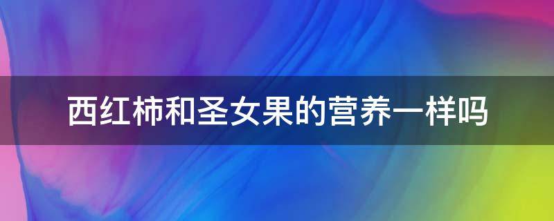 西红柿和圣女果的营养一样吗（圣女果与西红柿的营养价值区别）