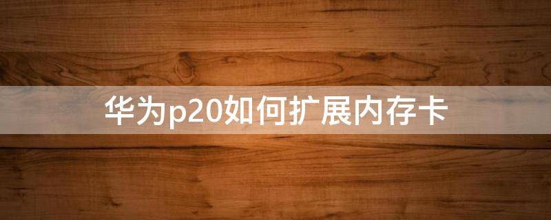 华为p20如何扩展内存卡 华为p20支持扩展内存卡吗