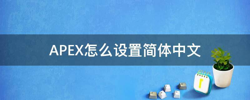 APEX怎么设置简体中文（Apex怎么设置中文）