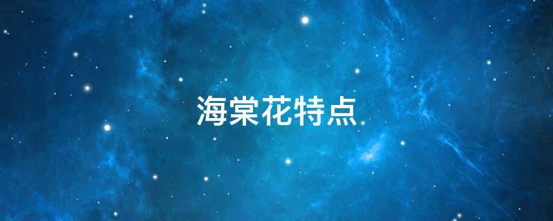 海棠花特点（海棠花特点描写）