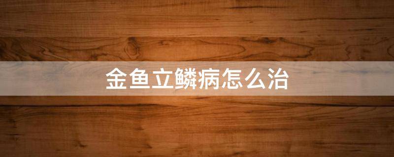 金鱼立鳞病怎么治 金鱼立鳞病怎么治最快