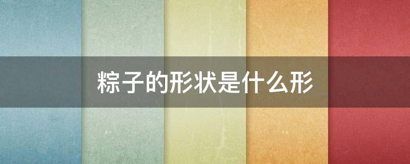 粽子的形状是什么形（粽子是啥形状）