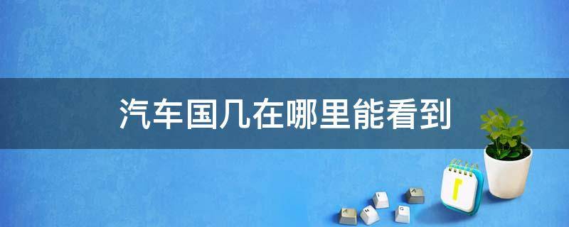 汽车国几在哪里能看到（车上的国几在哪里看）