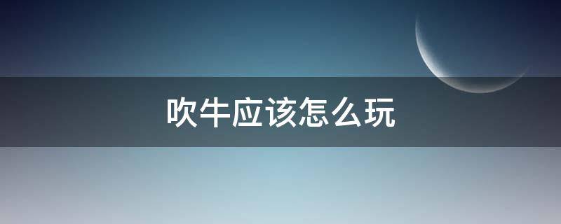 吹牛应该怎么玩 玩吹牛有什么诀窍