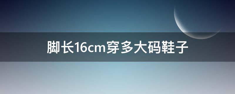 脚长16cm穿多大码鞋子（脚长16cm穿多大码鞋子巴布豆）