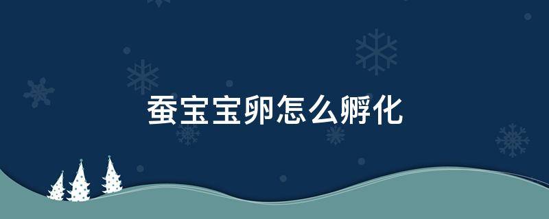 蚕宝宝卵怎么孵化（蚕宝宝卵怎么孵化黄色的粉末是什么）