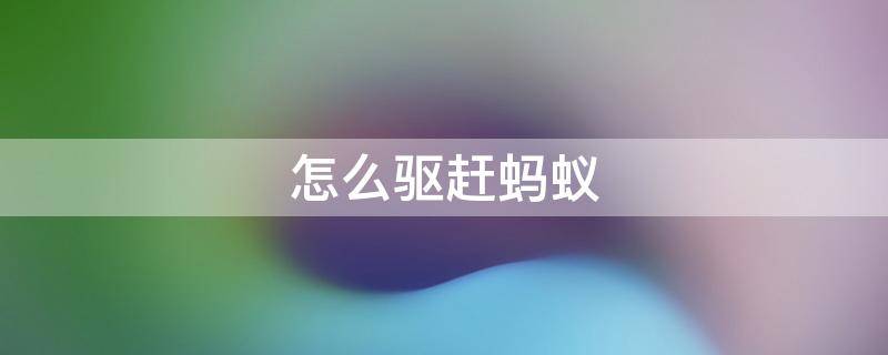 怎么驱赶蚂蚁 有蚂蚁怎么消灭