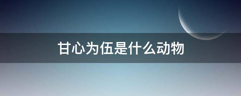 甘心为伍是什么动物（甘心为伍打一动物）