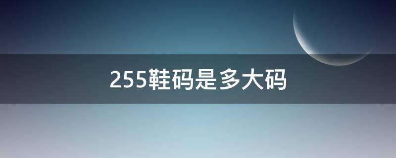 255鞋码是多大码（255鞋码是多大码女鞋）