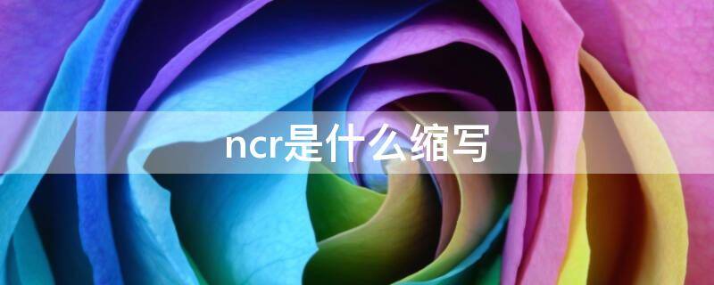 ncr是什么缩写（ncre是什么的缩写）