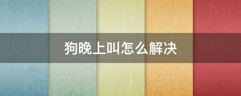狗晚上叫怎么解决（狗狗晚上叫怎么解决）