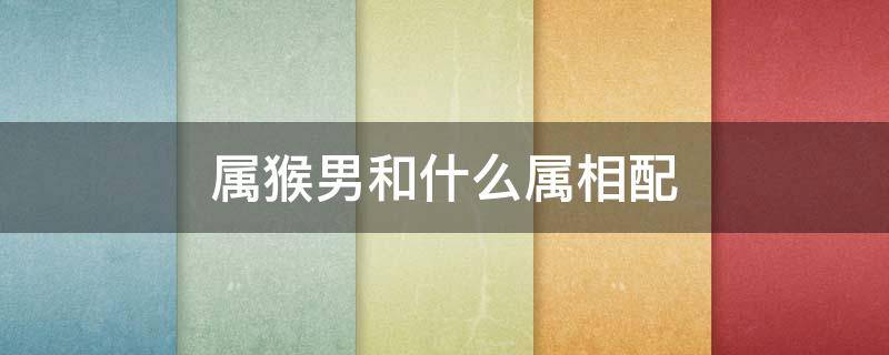 属猴男和什么属相配（属猴男和什么属相配最好）