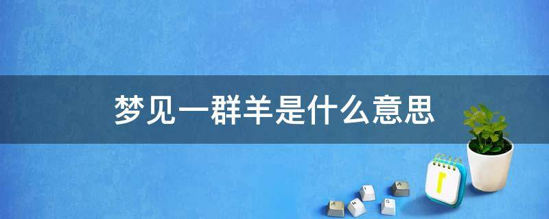 梦见一群羊是什么意思 已婚女人梦见一群羊是什么意思