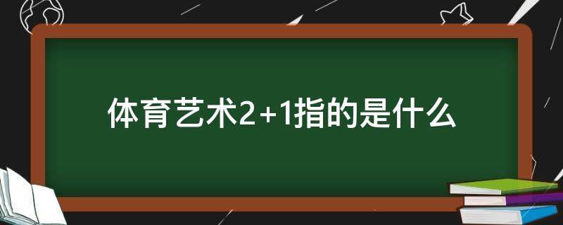 体育艺术2+1指的是什么（什么叫体育艺术2+1）