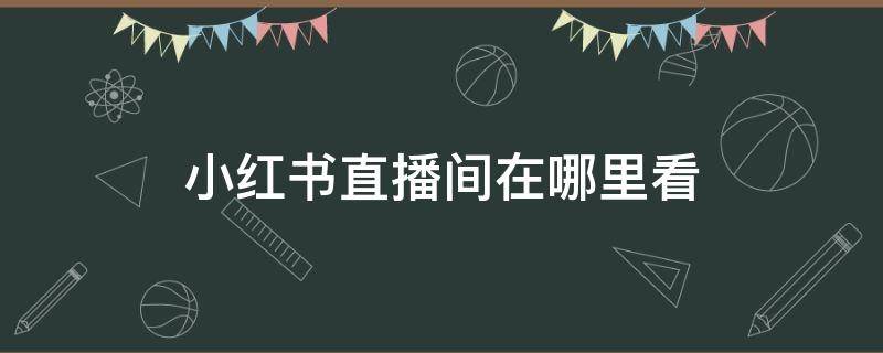 小红书直播间在哪里看（李佳琦小红书直播间在哪里看）