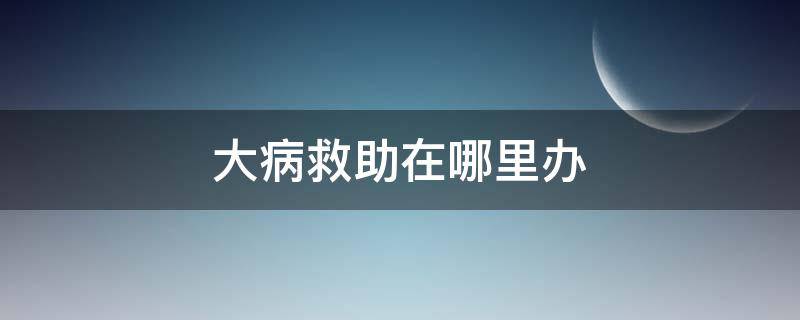 大病救助在哪里办（大病救助去哪里办理流程）