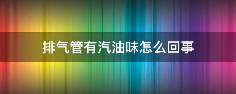 排气管有汽油味怎么回事 排气管里有汽油味是怎么回事