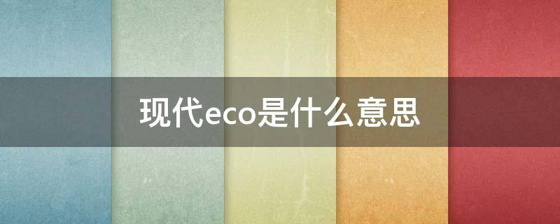 现代eco是什么意思（现代 eco）