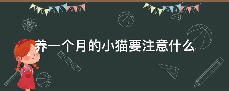 养一个月的小猫要注意什么（养一个多月的小猫要注意什么）