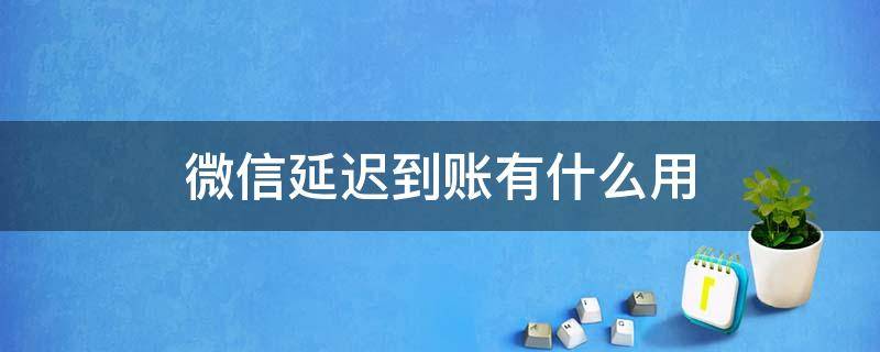 微信延迟到账有什么用（微信的延迟到账有什么用）