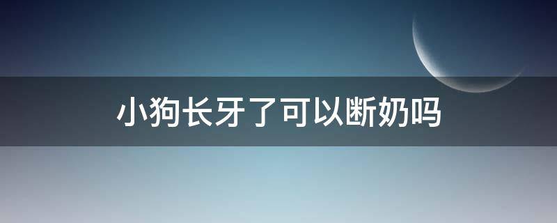 小狗长牙了可以断奶吗（小狗长牙了还能吃奶吗）