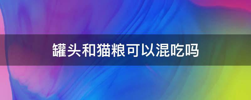 罐头和猫粮可以混吃吗（猫粮和主食罐头可以混喂吗）