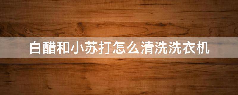 白醋和小苏打怎么清洗洗衣机（小苏打白醋如何清洗洗衣机）