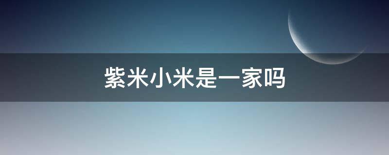 紫米小米是一家吗 紫米是不是小米旗下的