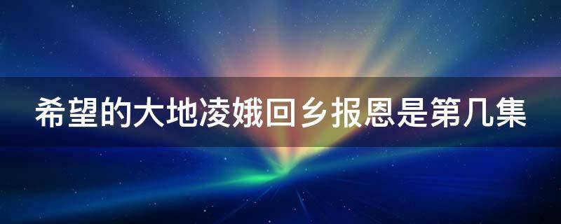 希望的大地凌娥回乡报恩是第几集
