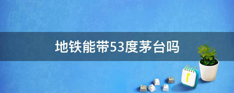 地铁能带53度茅台吗 地铁能带几瓶茅台