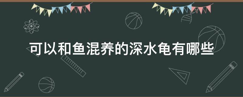 可以和鱼混养的深水龟有哪些（什么深水龟能和热带鱼混养）