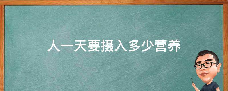 人一天要摄入多少营养 人一天要摄入多少营养物质表格