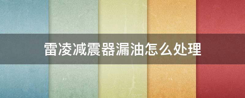 雷凌减震器漏油怎么处理 雷凌的避震渗油如何解决