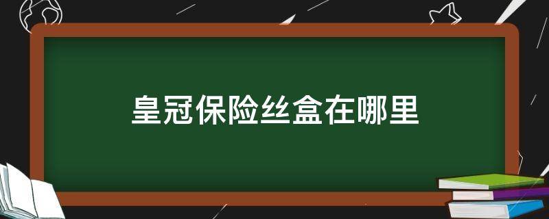 皇冠保险丝盒在哪里 皇冠座椅保险丝在哪