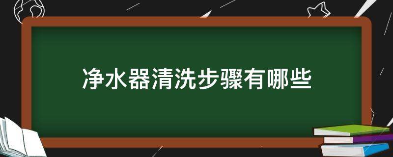 净水器清洗步骤有哪些（净水器用什么清洗最好）