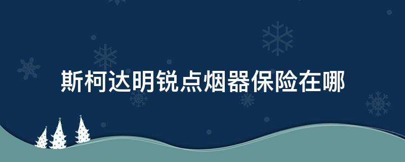 斯柯达明锐点烟器保险在哪（斯柯达晶锐点烟器保险丝）