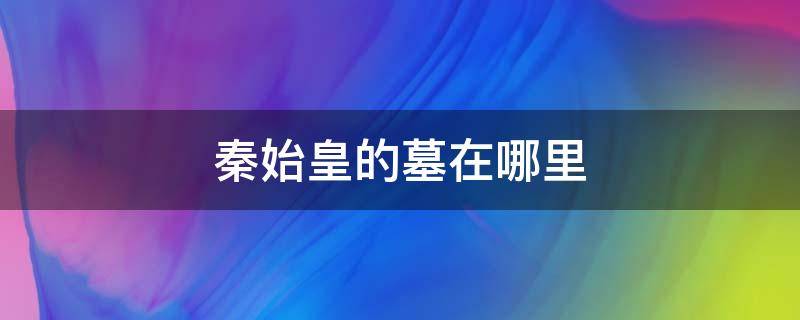 秦始皇的墓在哪里（秦始皇的墓为什么至今没有挖掘）