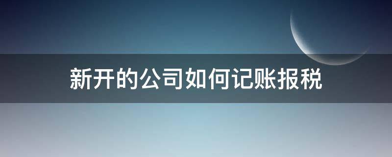 新开的公司如何记账报税（注册公司后怎样记账报税）