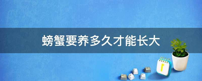 螃蟹要养多久才能长大 螃蟹咋养时间长