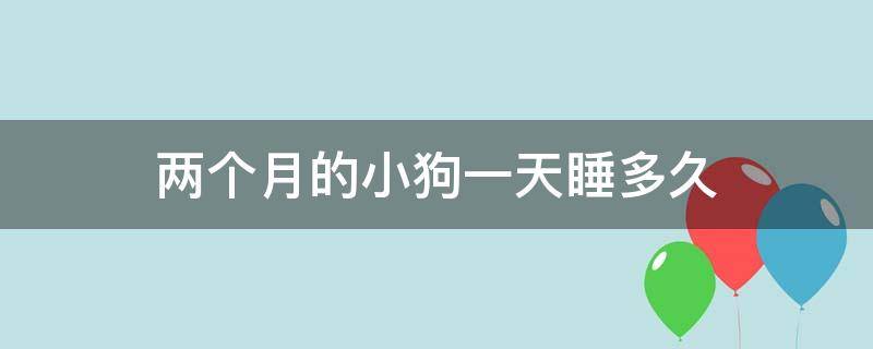 两个月的小狗一天睡多久（两个月的小狗一天睡多久是正常的）